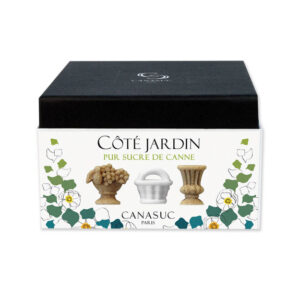 Sucre moulé autour du thème "jardin" blanc et roux