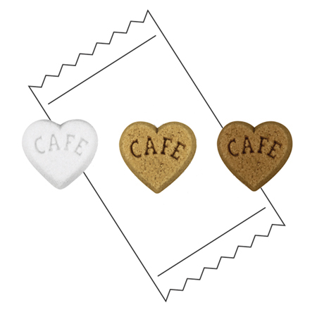 Sucre Café Cœur - Emballage individuel compostable neutre