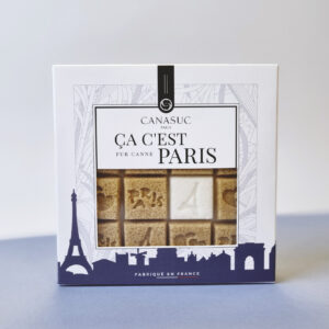 Boîte sucres "ça c'est Paris !" sur fond neutre