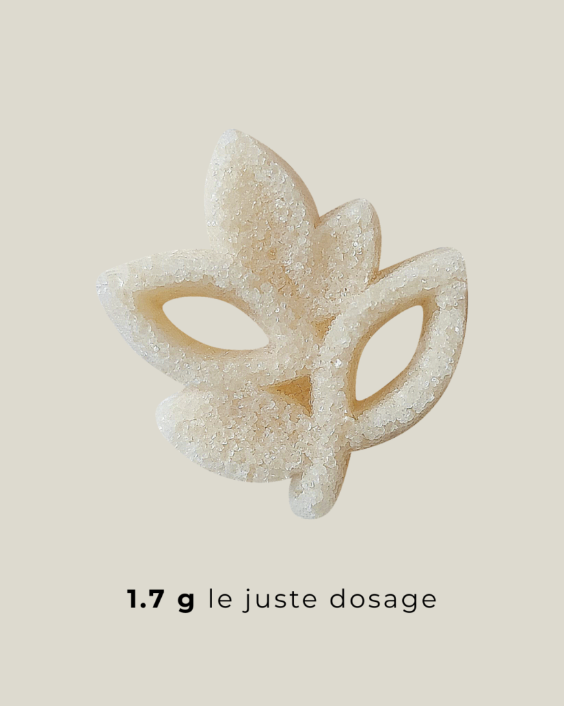 sucre BIO feuille sur fond neutre moins de 2 grammes