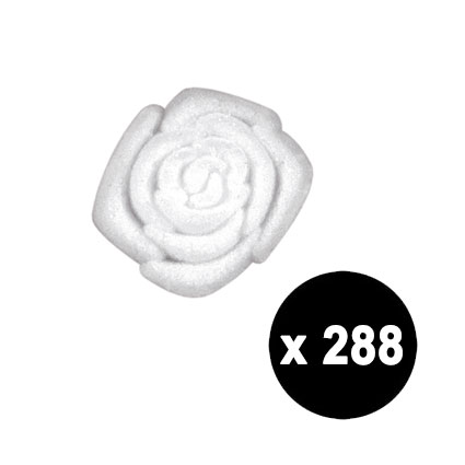 Rose en sucre blanc, conditionné par 288